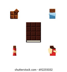 Flat Icon Cacao Set Of Dessert, Bitter, Sweet And Other Vector Objects. Also Includes Delicious, Box, Bitter Elements.