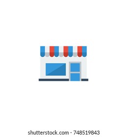 Flat Icon Cafe Element. Vector Illustration Of Flat Icon Restaurant Isolated On Clean Background. Can Be Used As Cafe, Restaurant And Boutique Symbols.