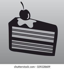 Flat icon cake icon