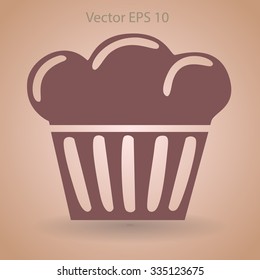 Flat icon cake icon
