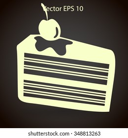 Flat icon cake icon