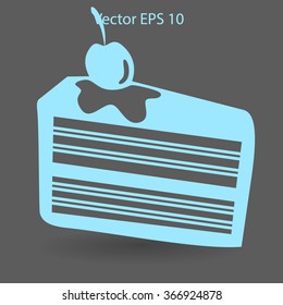 Flat icon cake icon