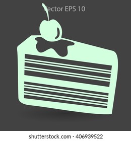 Flat icon cake icon