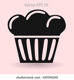 Flat icon cake icon