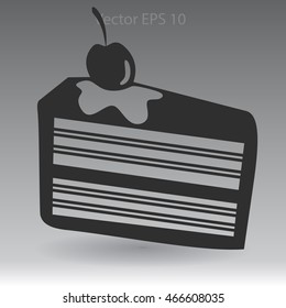 Flat icon cake icon