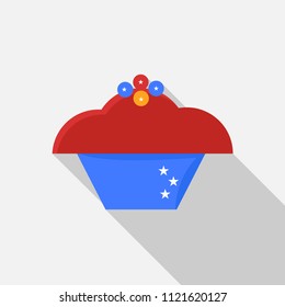 flat icon cake, icon of celebration of American Independence Day