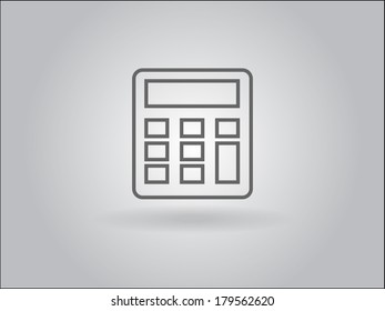 Flat icon of calculator