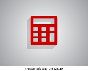 Flat icon of calculator