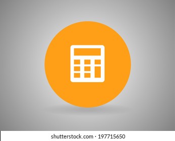 Flat icon of calculator