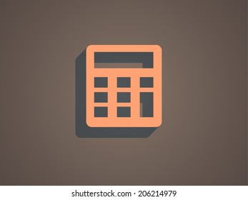 Flat icon of calculator