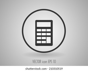Flat icon of calculator
