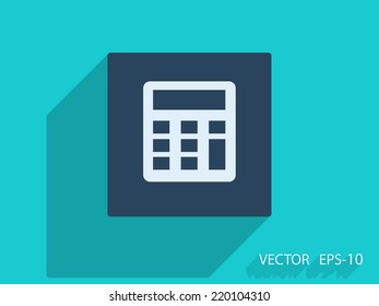 Flat icon of calculator
