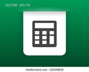 Flat icon of calculator