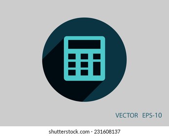 Icono plano de la calculadora
