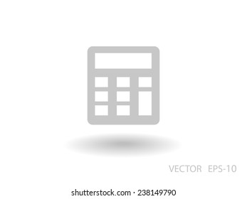 Flat icon of calculator