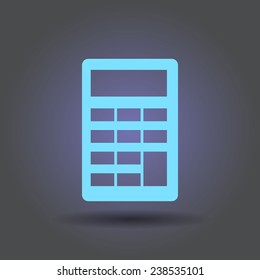 Flat icon of calculator
