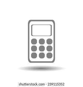 Flat icon of calculator