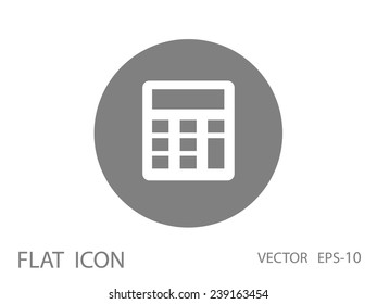 Flat icon of calculator