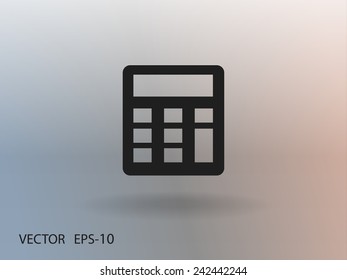 Icono plano de la calculadora