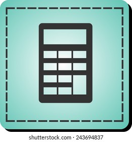 Flat icon of calculator