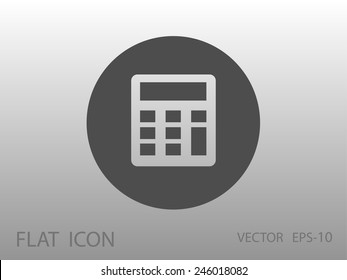 Flat icon of calculator