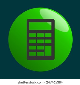 Flat icon of calculator