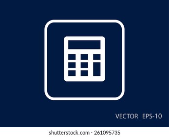 Flat icon of calculator
