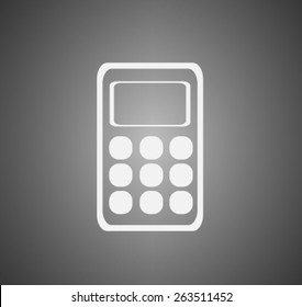 Flat icon of calculator