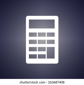 Flat icon of calculator