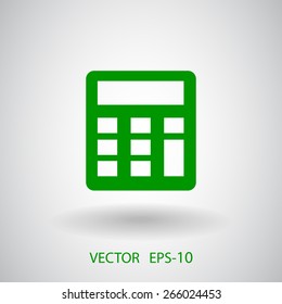 Icono plano de la calculadora