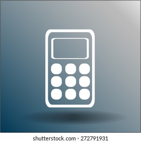 Flat icon of calculator