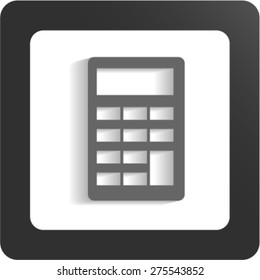 Flat icon of calculator