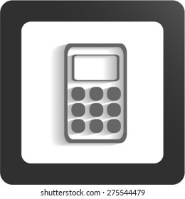 Flat icon of calculator