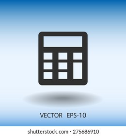 Flat icon of calculator