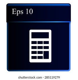 Flat icon of calculator