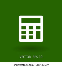 Icono plano de la calculadora