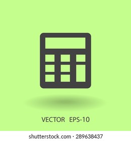 Flat icon of calculator
