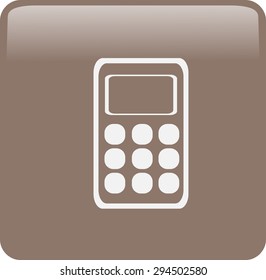 Flat icon of calculator