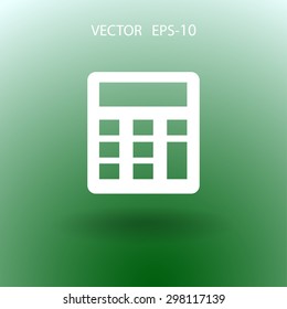 Flat icon of calculator