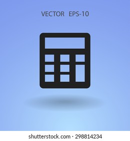 Flat icon of calculator