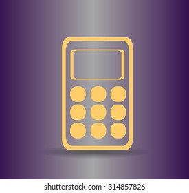 Flat icon of calculator