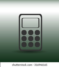 Flat icon of calculator