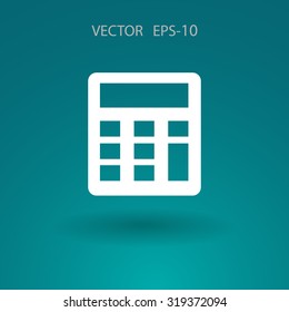 Icono plano de la calculadora