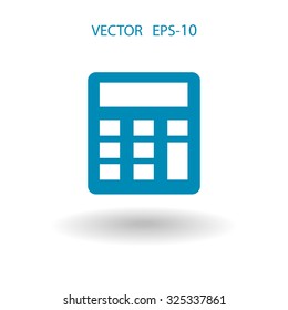 Flat icon of calculator