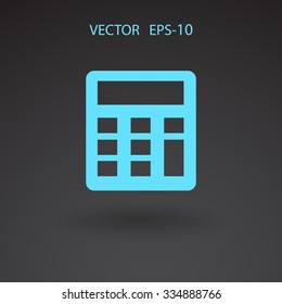 Flat icon of calculator