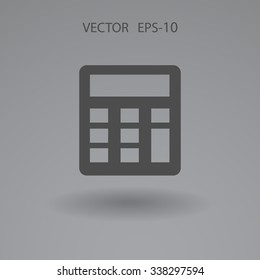 Icono plano de la calculadora