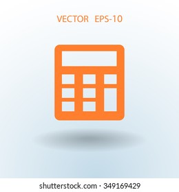 Icono plano de la calculadora