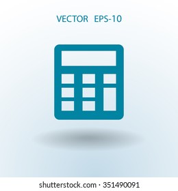 Flat icon of calculator