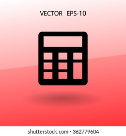 Flat icon of calculator