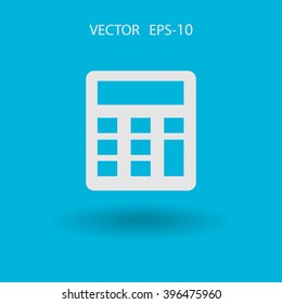 Flat icon of calculator